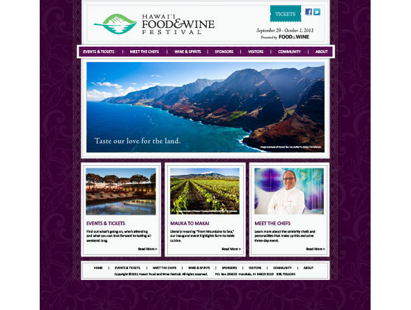 Hawaii Food and Wine site